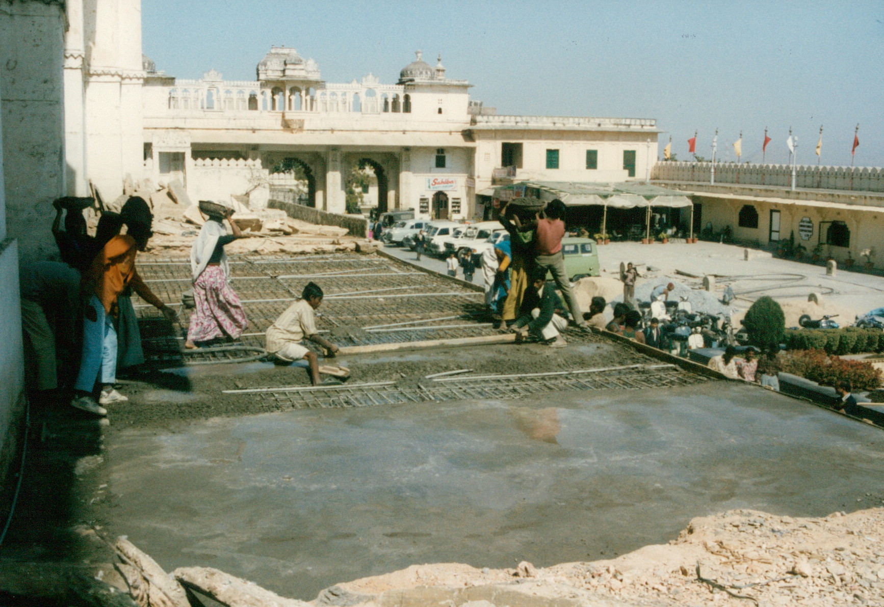 Pouring Concrete India 1997