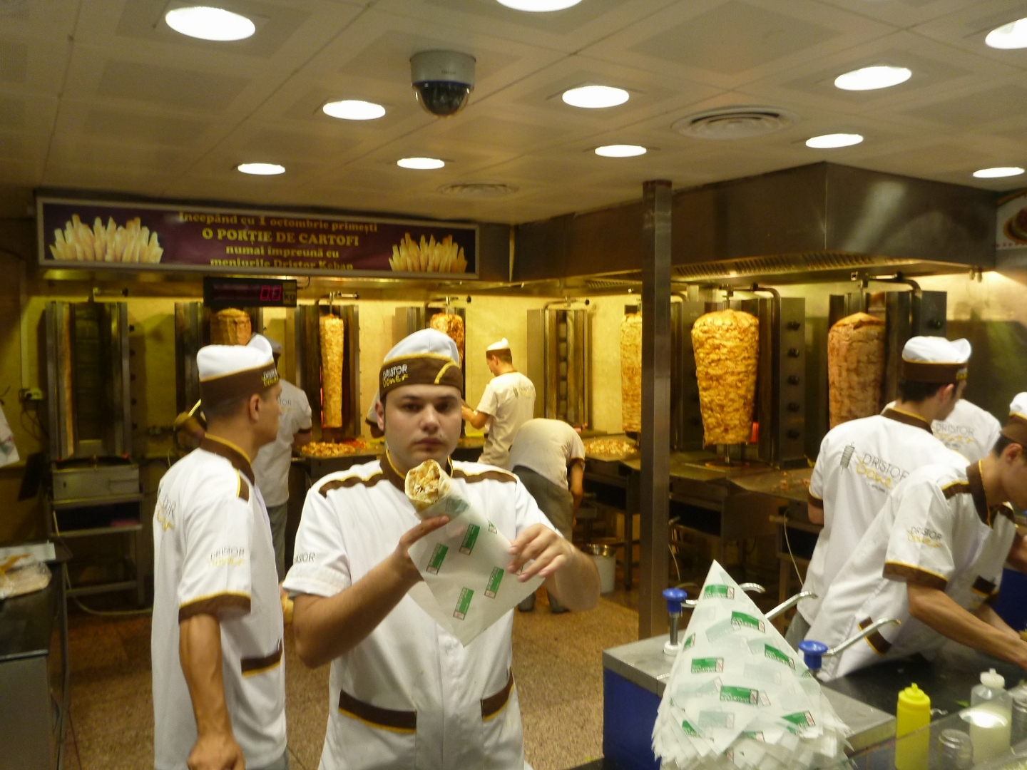 Doner Kebab Restaurant Bucharest Romania sep 2014