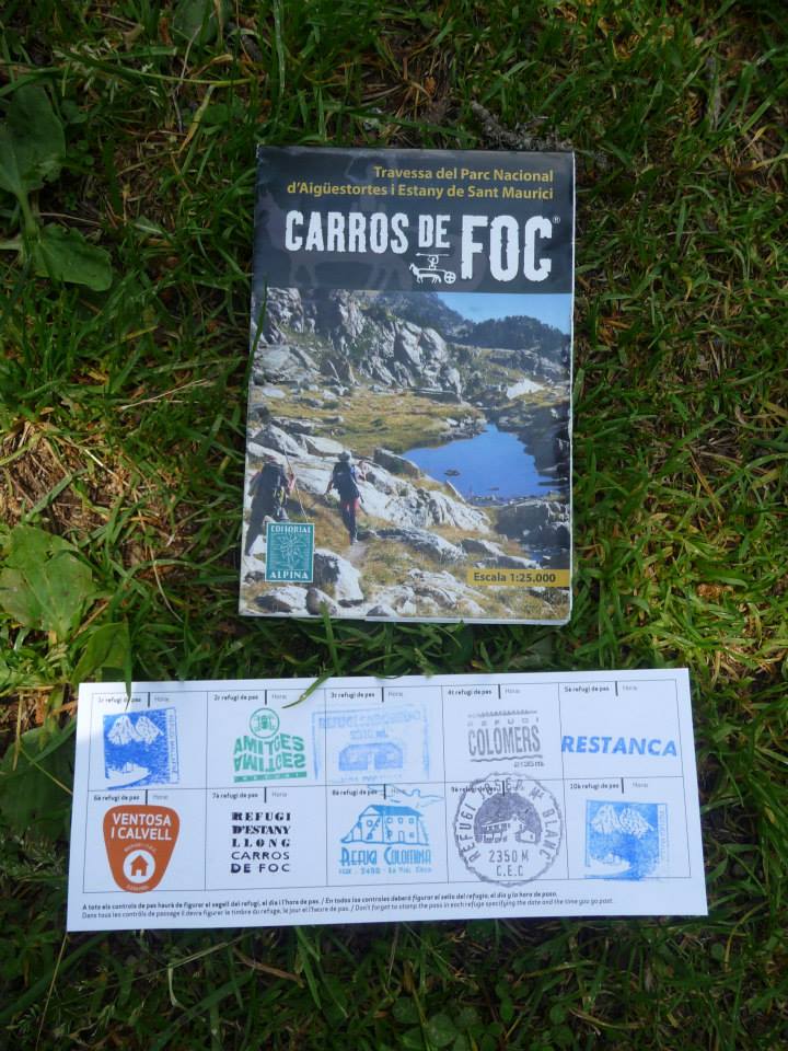 Stamp Book Trekking Carros de Foc Pyrenees Spain Jul 2013