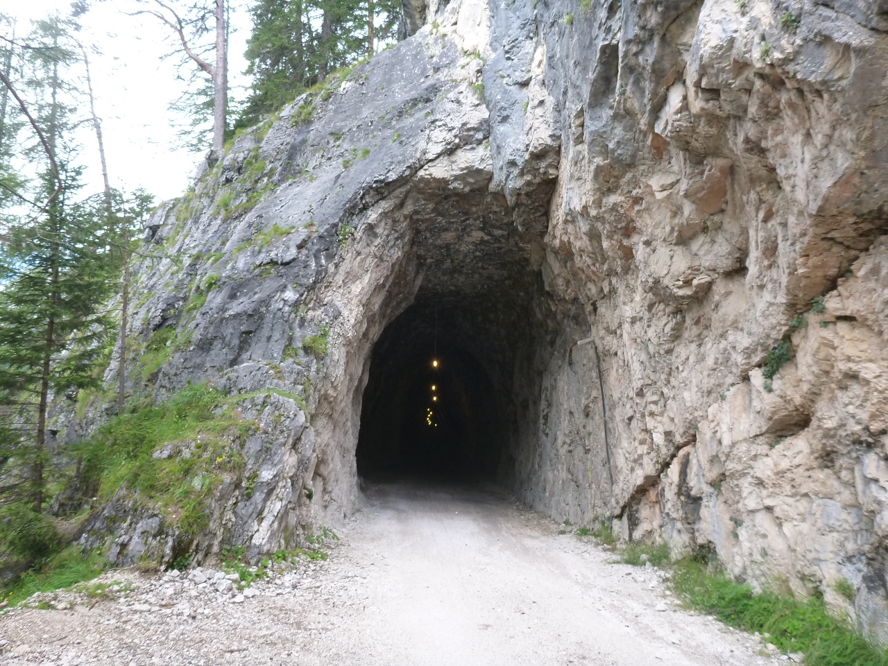 bike ride tunnel Calalzo Italy aug 2014