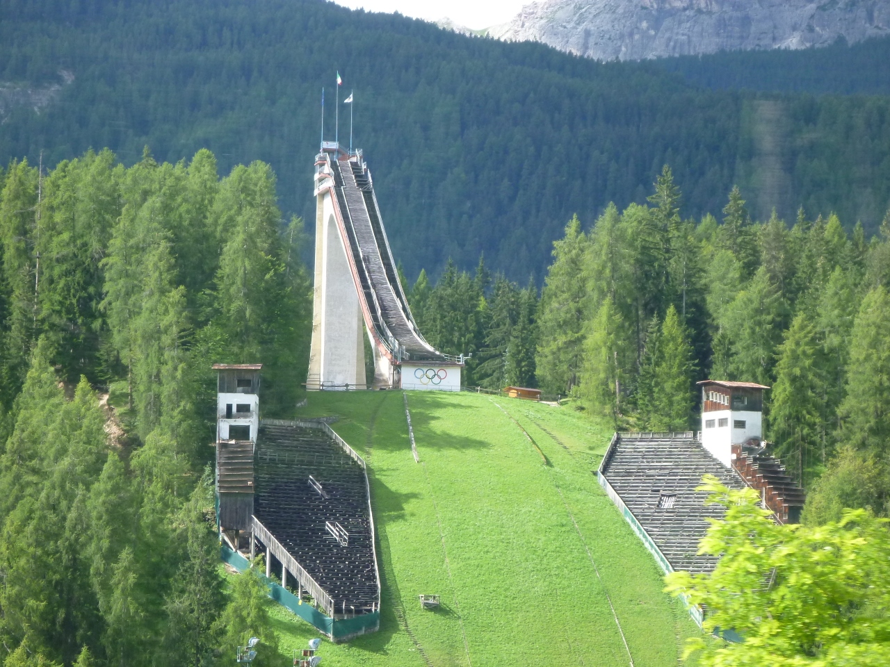 ski jump olympic 1956 cortina calalzo Italy aug 2014