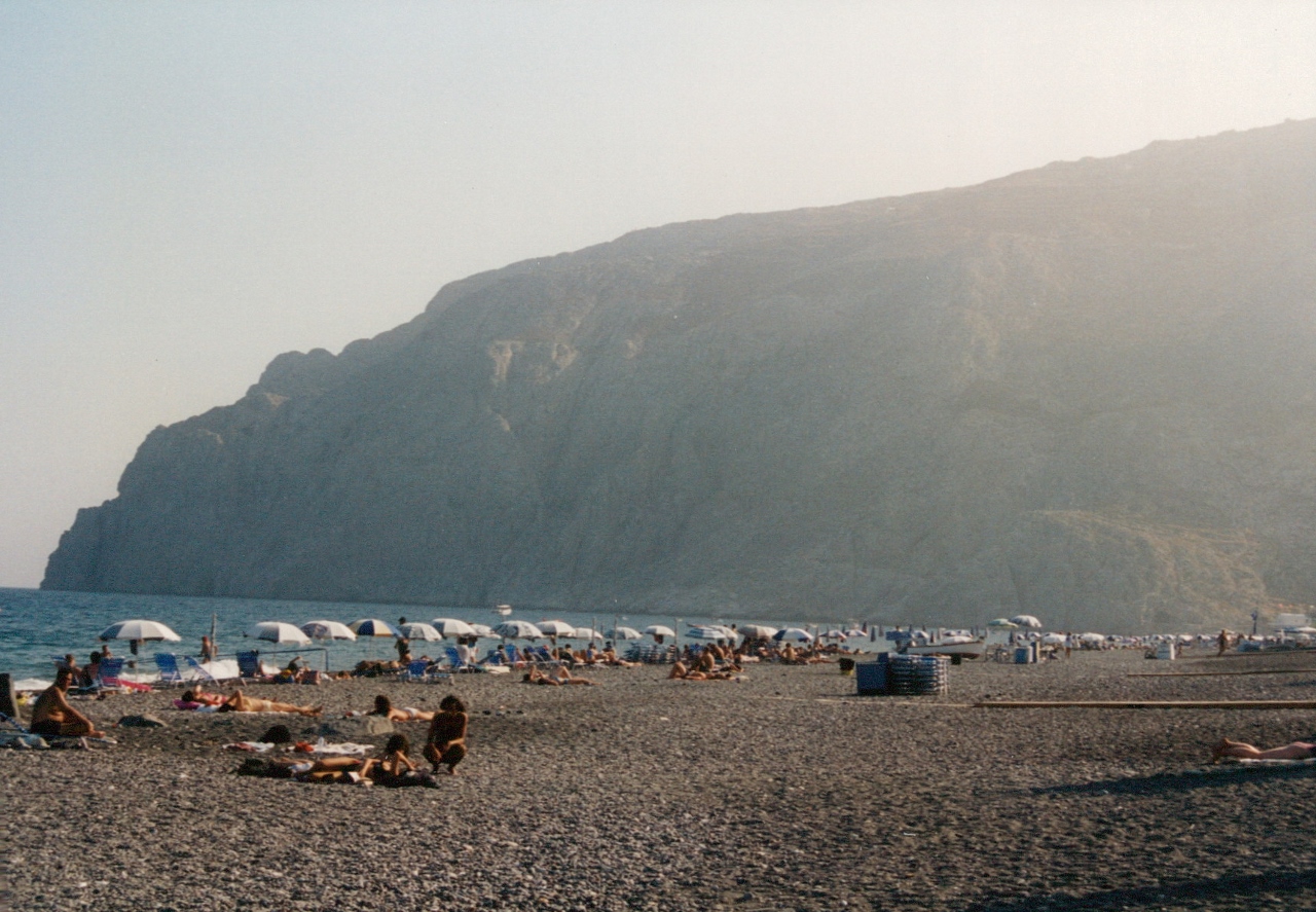 beach santorini island greece 1995