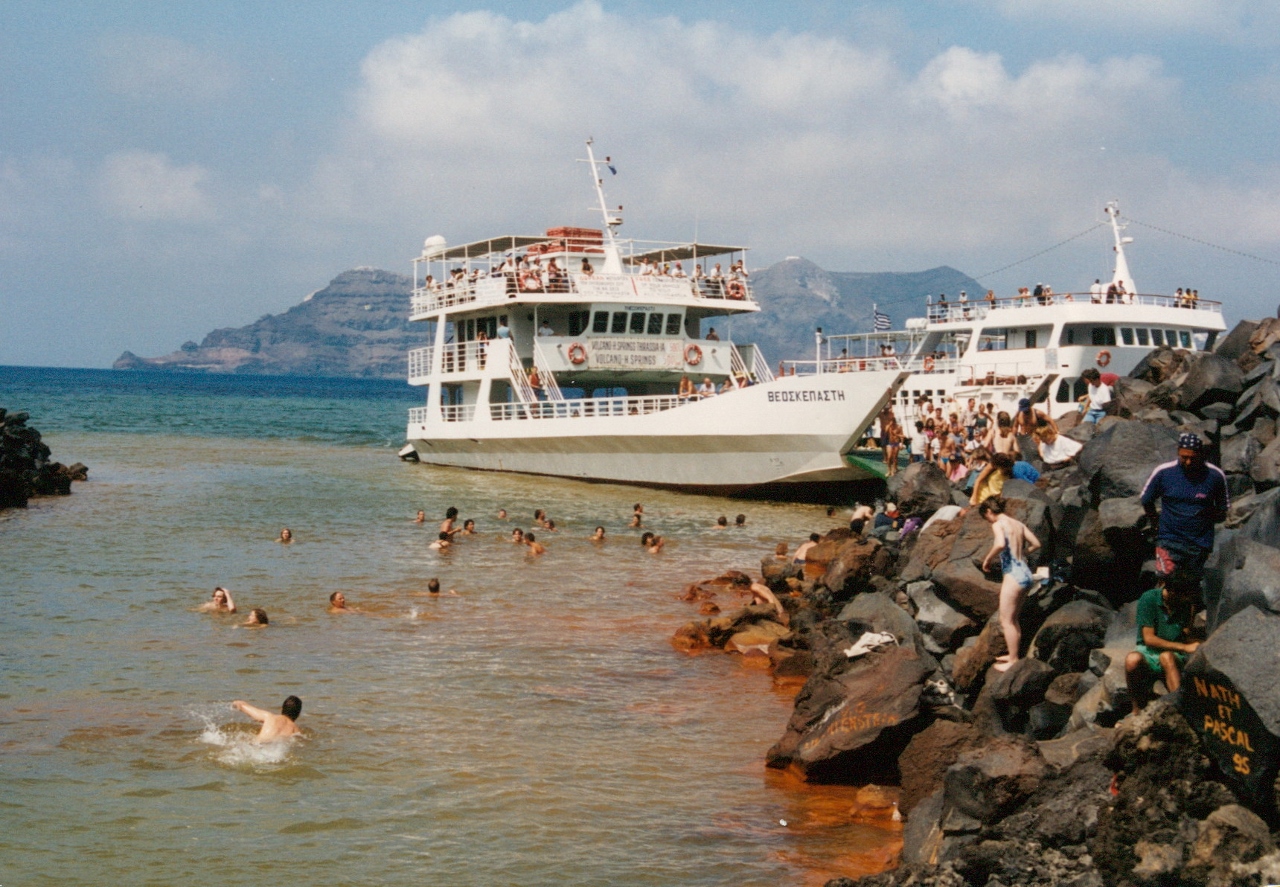 swimming santorini island greece 1995
