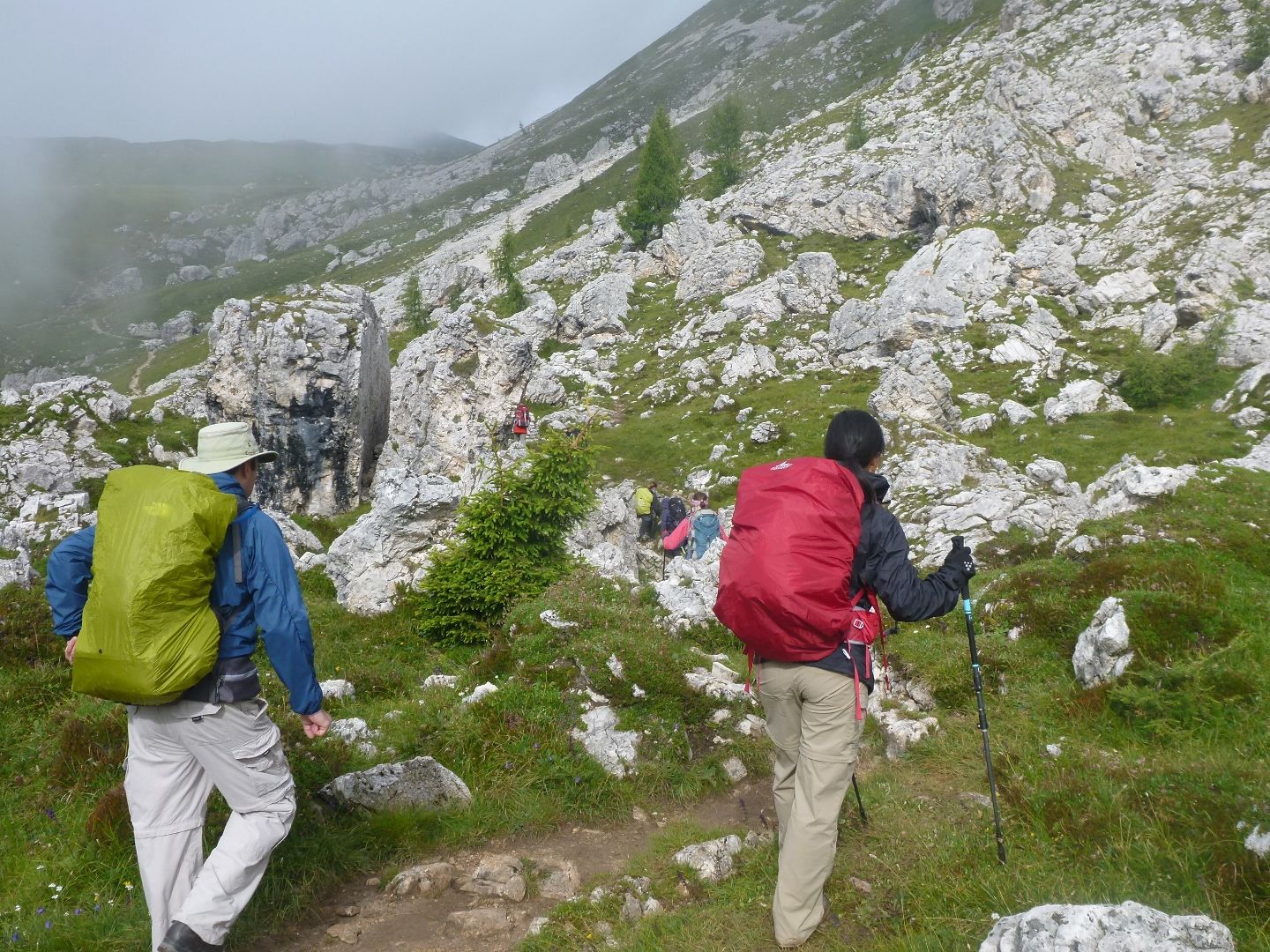 trekking in dolomites italy aug 2014