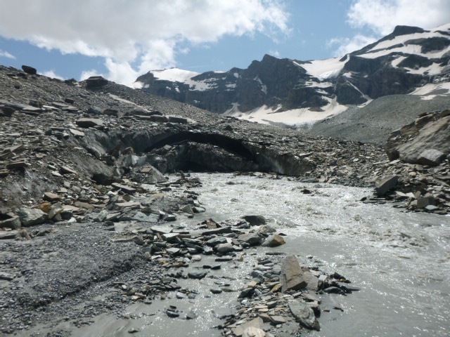 glacier melt stream zermatt switzerland aug 2014