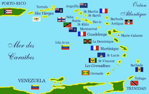 leeward islands Map
