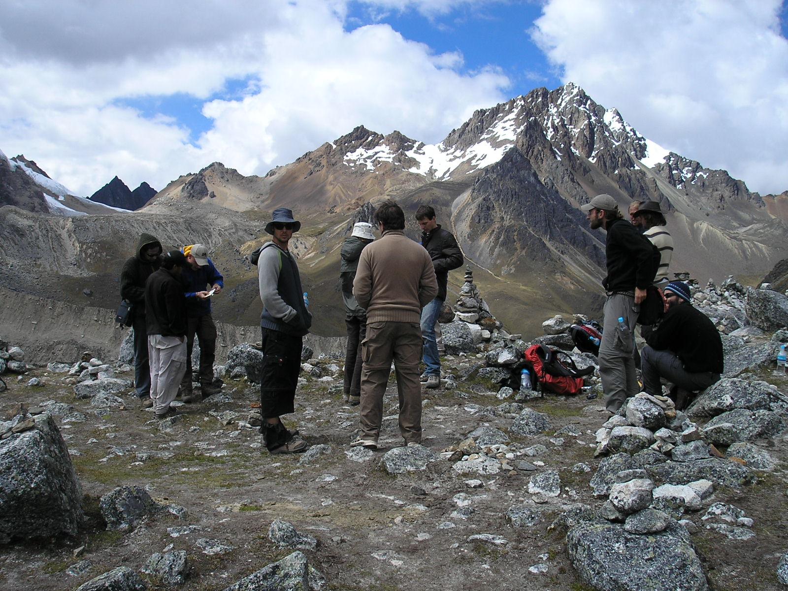 At the top of the Salkantay Pass Salkantay Trek Peru May 2006