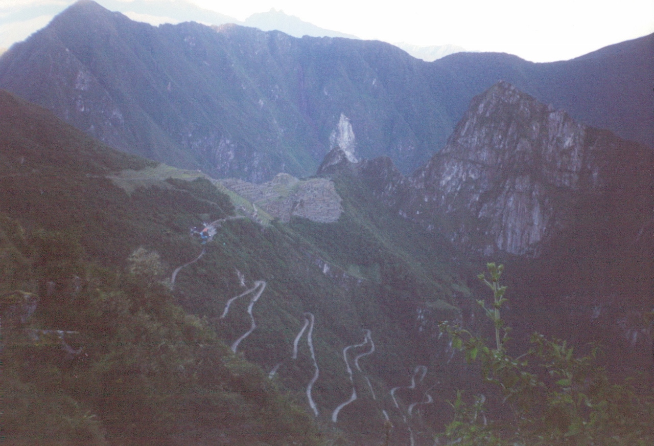surounded by hills inca trail machu picchu peru apr 2001