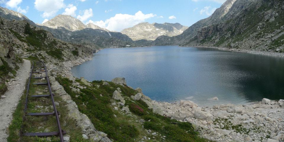 Old Rail Line Trekking Carros de Foc Pyrenees Spain Jul 2013
