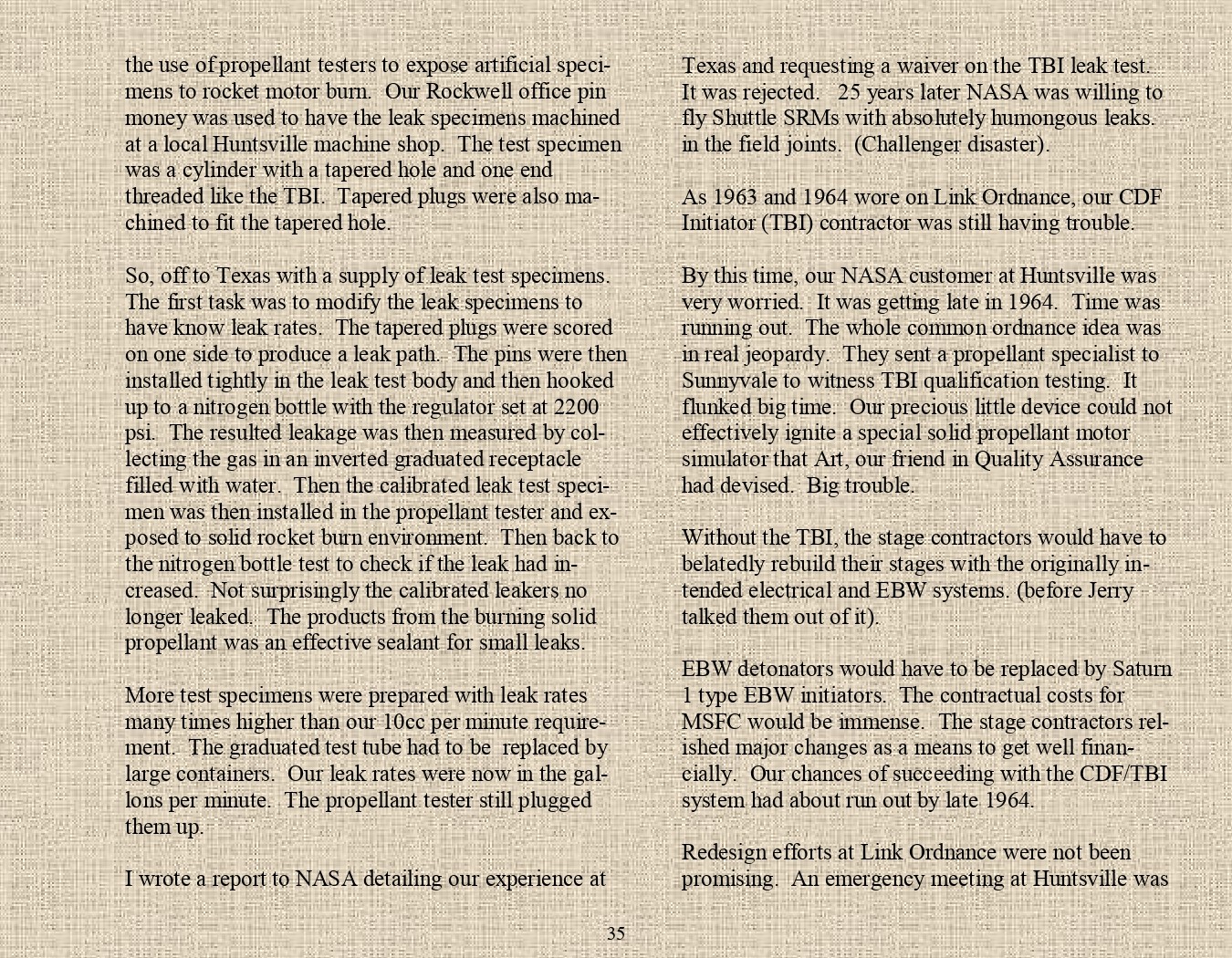 Rocket Science - An engineers experiences with the us space program