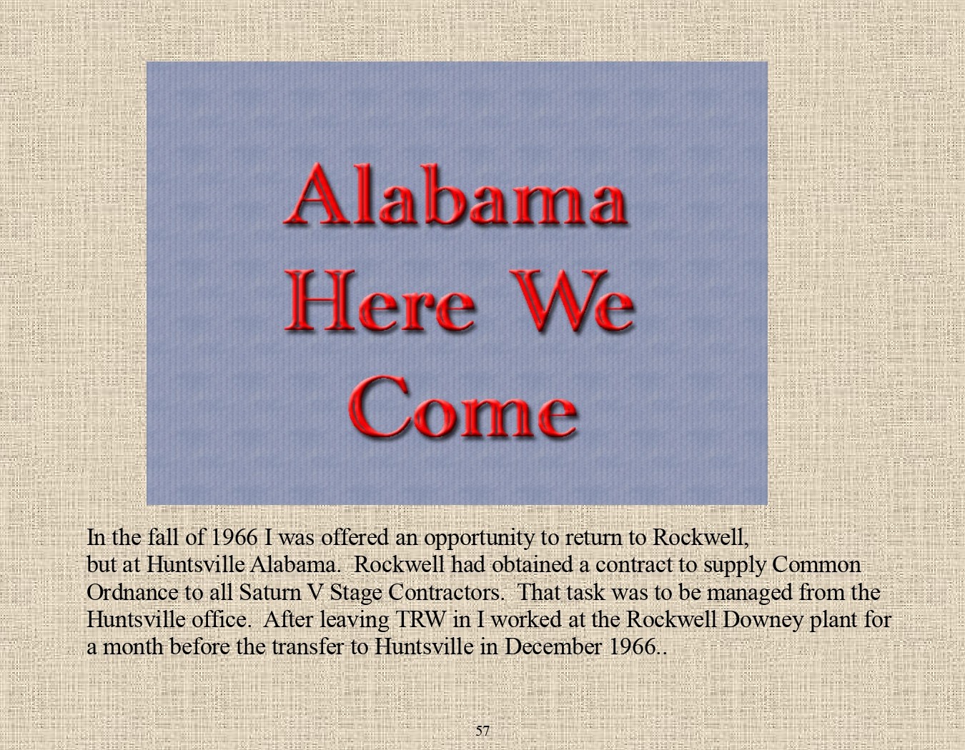 Rocket Science - An engineers experiences with the us space program