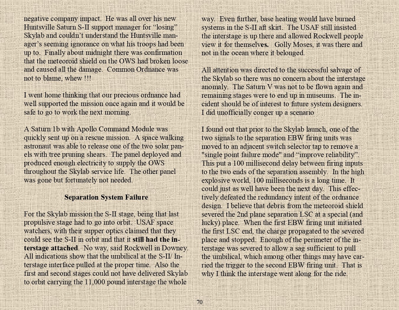 Rocket Science - An engineers experiences with the us space program