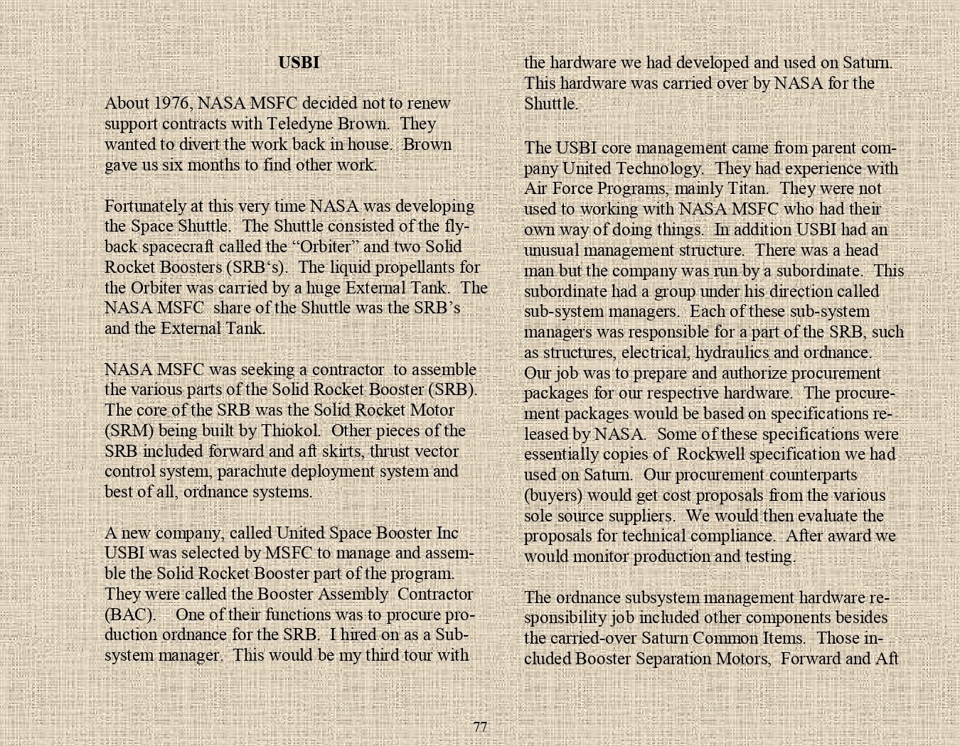 Rocket Science - An engineers experiences with the us space program