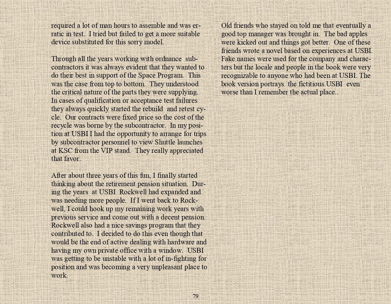 Rocket Science - An engineers experiences with the us space program