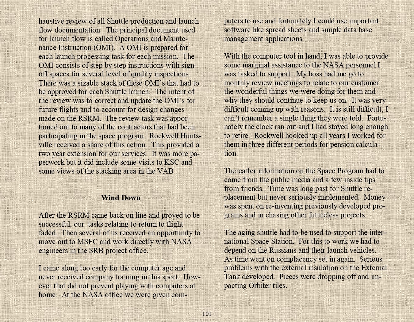 Rocket Science - An engineers experiences with the us space program