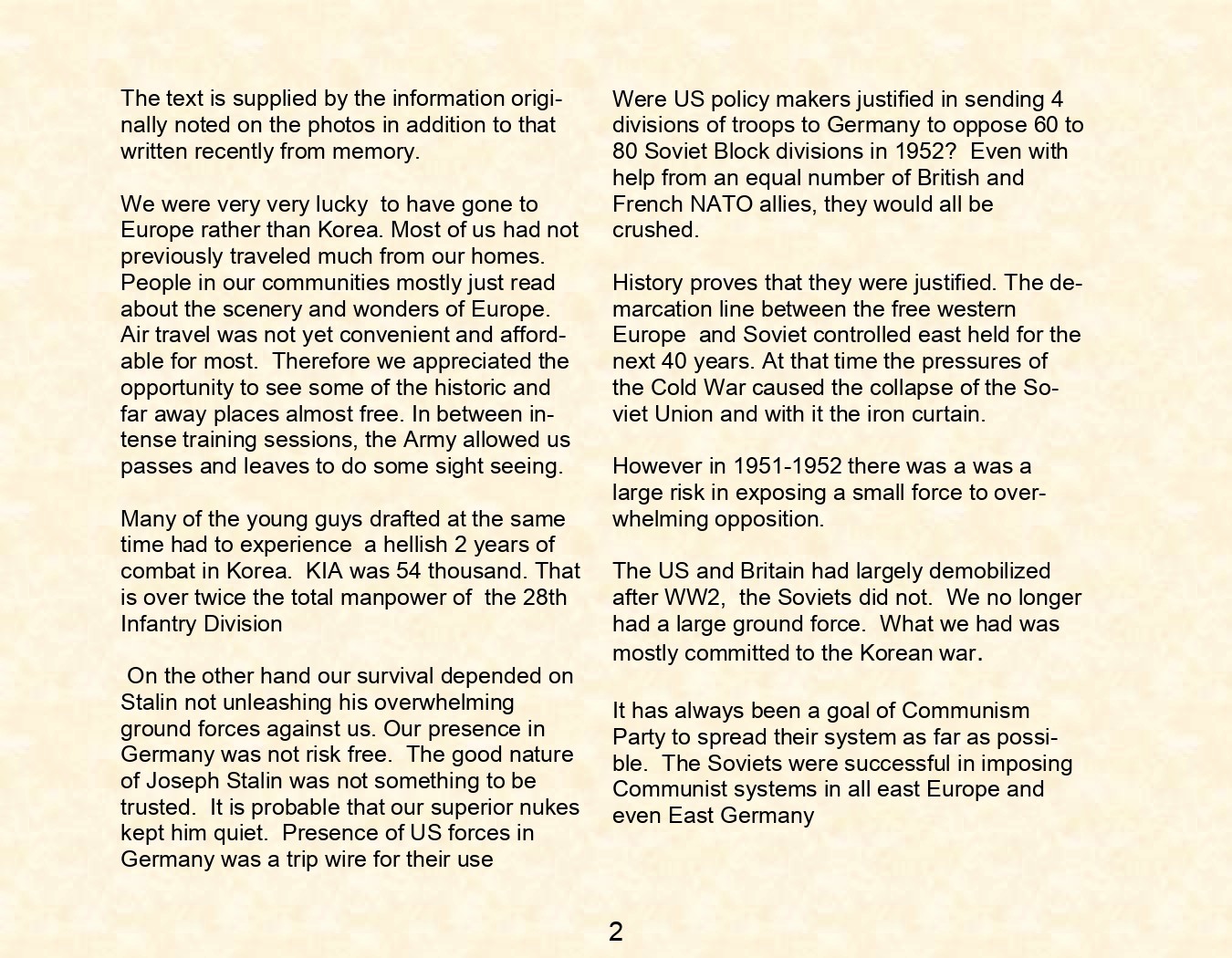 US Army Days Europe 1951-1953