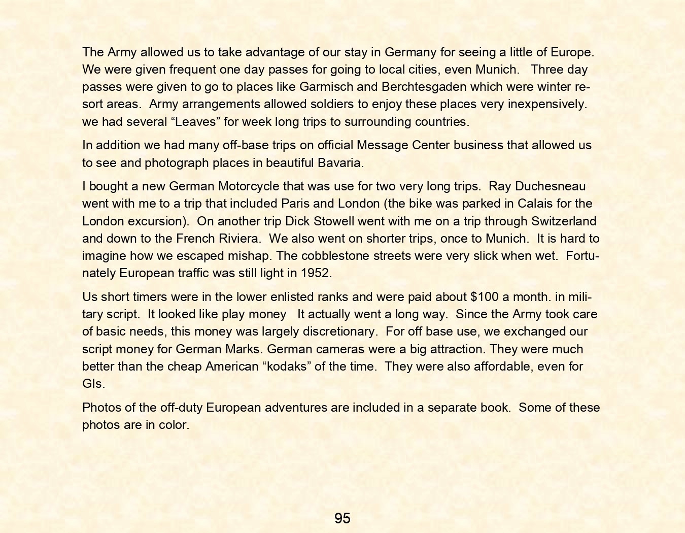 US Army Days Europe 1951-1953