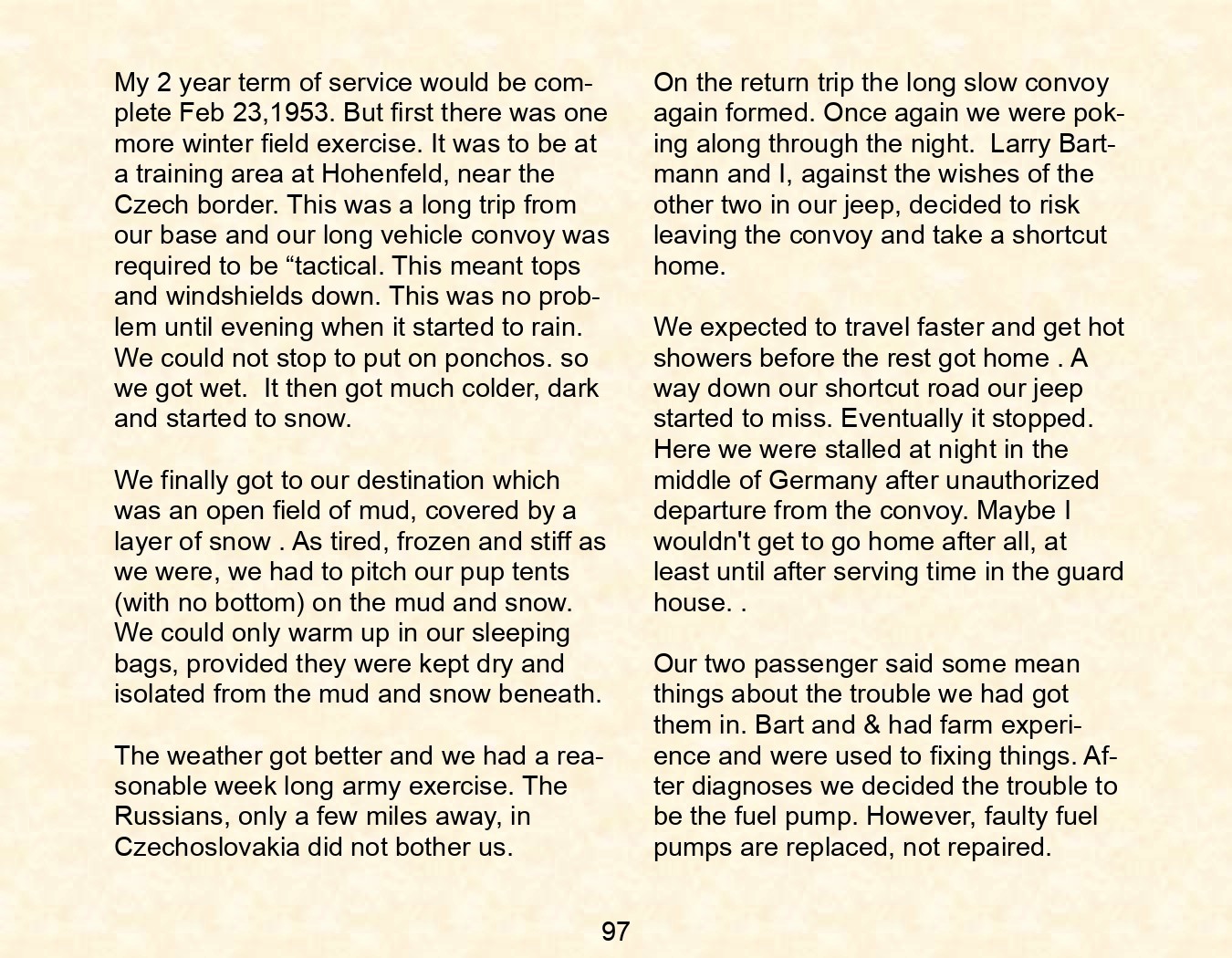 US Army Days Europe 1951-1953